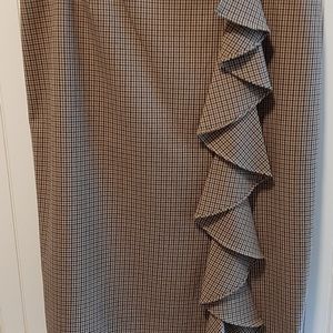 Antoni Melani Midi Skirt with Side Ruffle